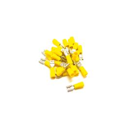100 COSSES PLATES FEMELLES PRÉ-ISOLÉES À MANCHON PVC JAUNE - SECTION DE CÂBLE : 2,63-6,64 mm²